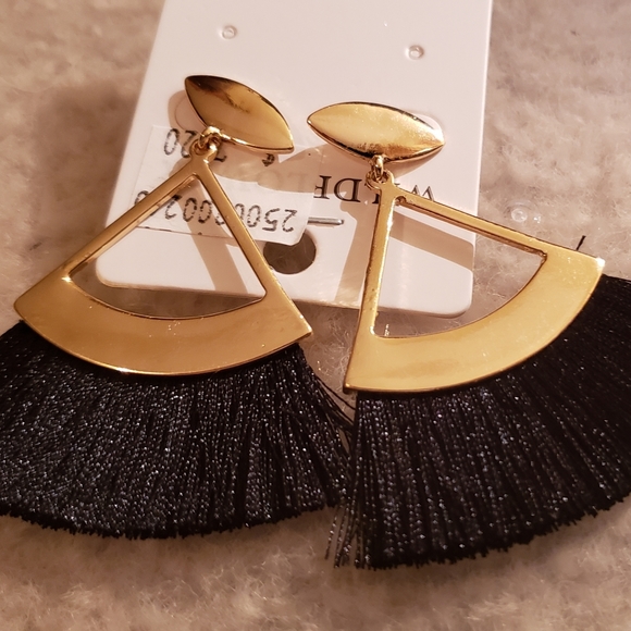 Fan Fringe Earrings - Picture 2 of 3